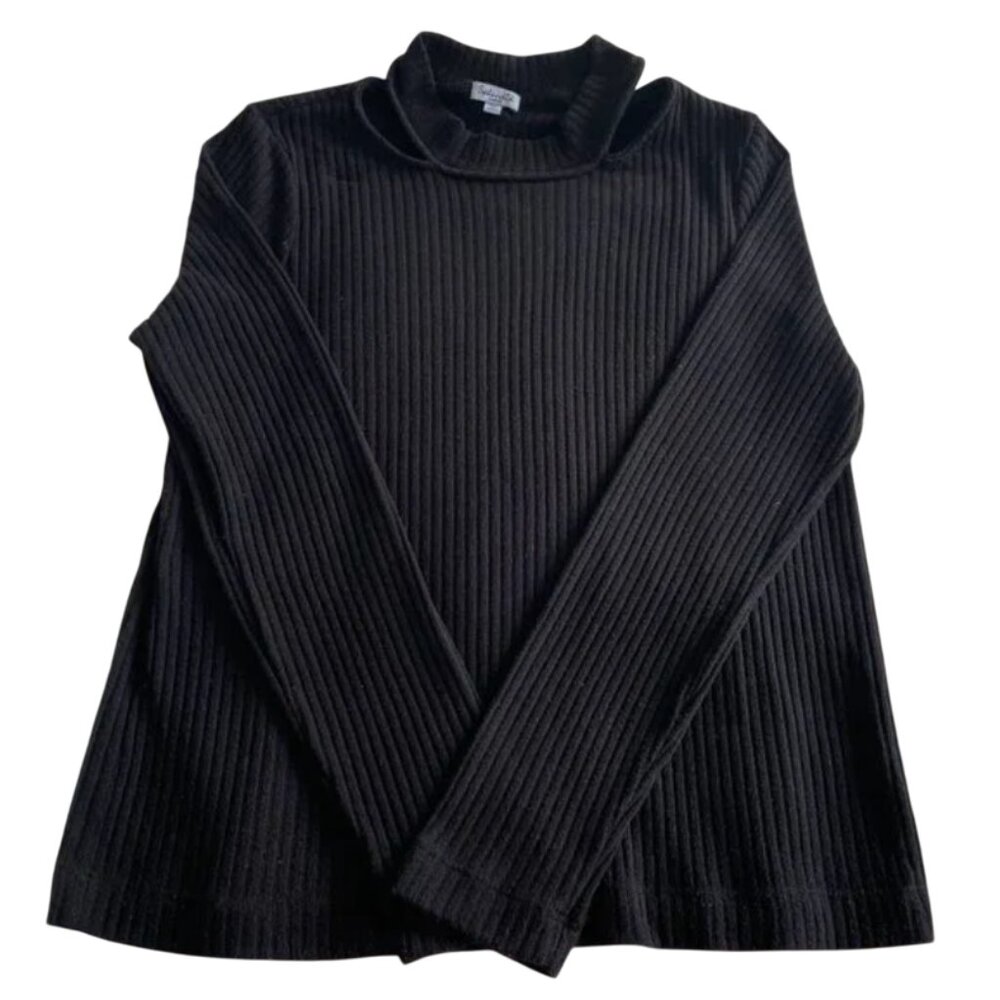 Splendid High Neck Cutout Sweater